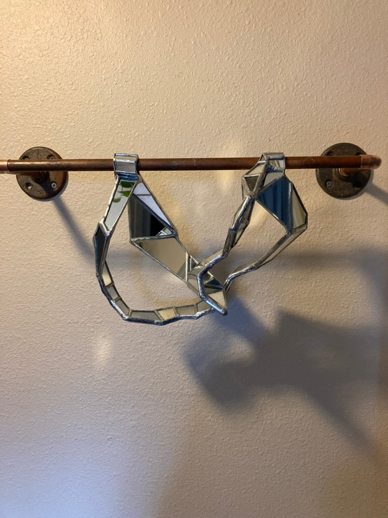 'Hung 2' Sculptural Wall Mirror