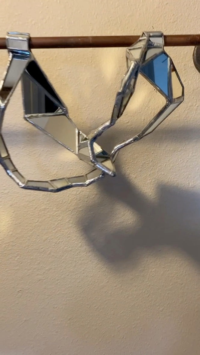 'Hung 2' Sculptural Wall Mirror