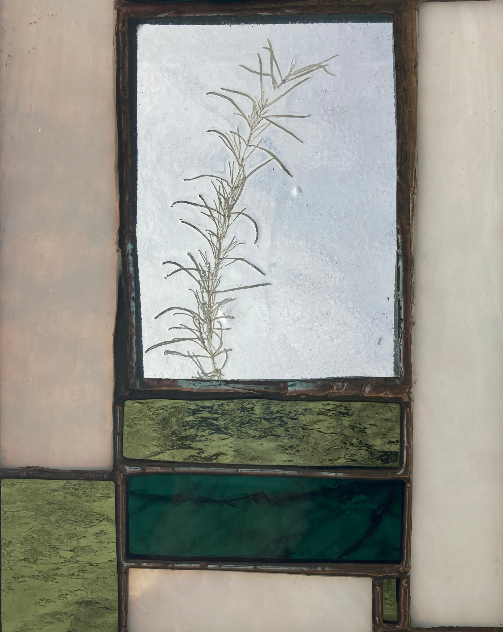 Rosemary Stained Glass Panel