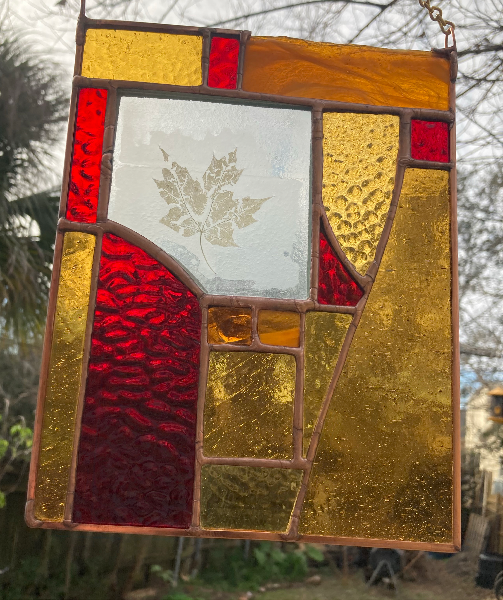 Maple Stained Glass Panel